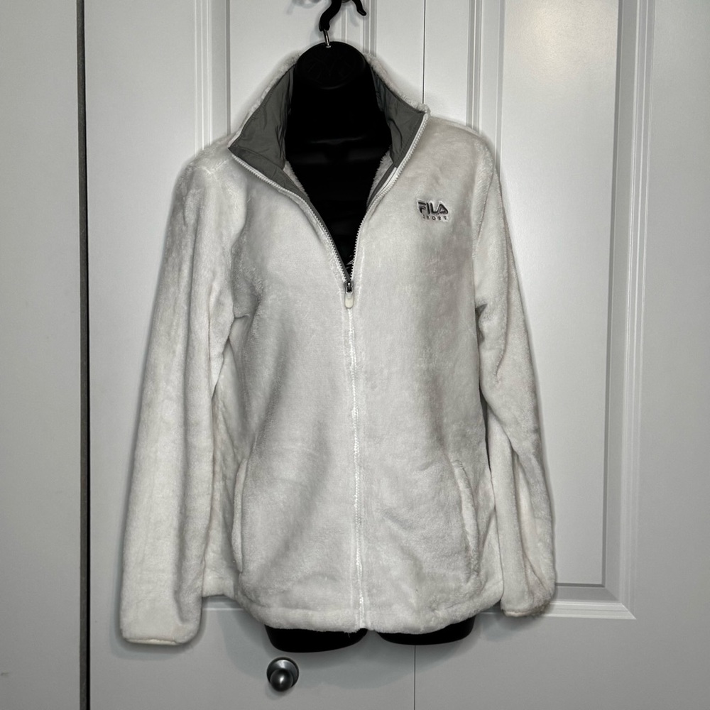 FILA Women's White Fleece Jacket